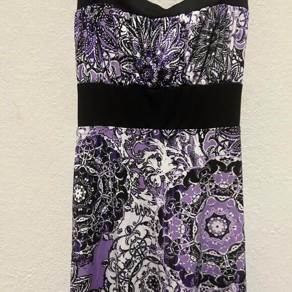Y2K Square Neck Purple and black Speechless mini dress - Picture 3 of 8